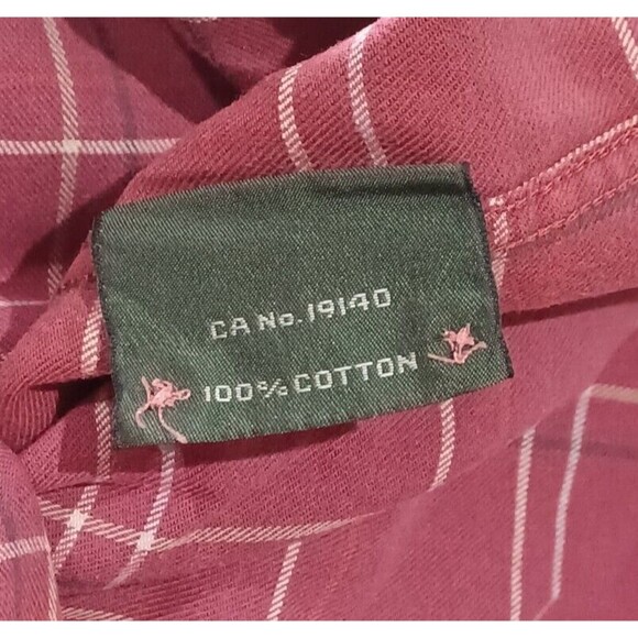 Carraig Donn Ireland Men's Button Down Shirt Fire Brick Red 100% Cotton Size L - Picture 8 of 9